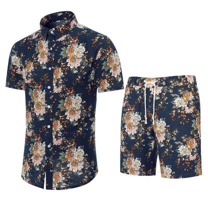 Trendy Floral Floscular Print 2-Piece Summer Suit