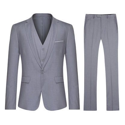 Classic Birch Silver Suit - 3-Piece One Button