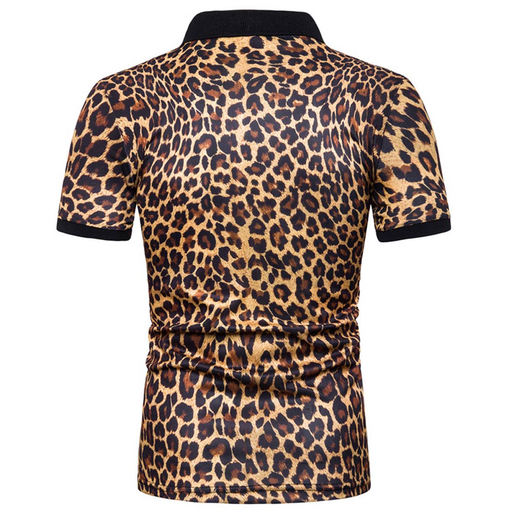 Slim Fit Leopard Polo Shirt