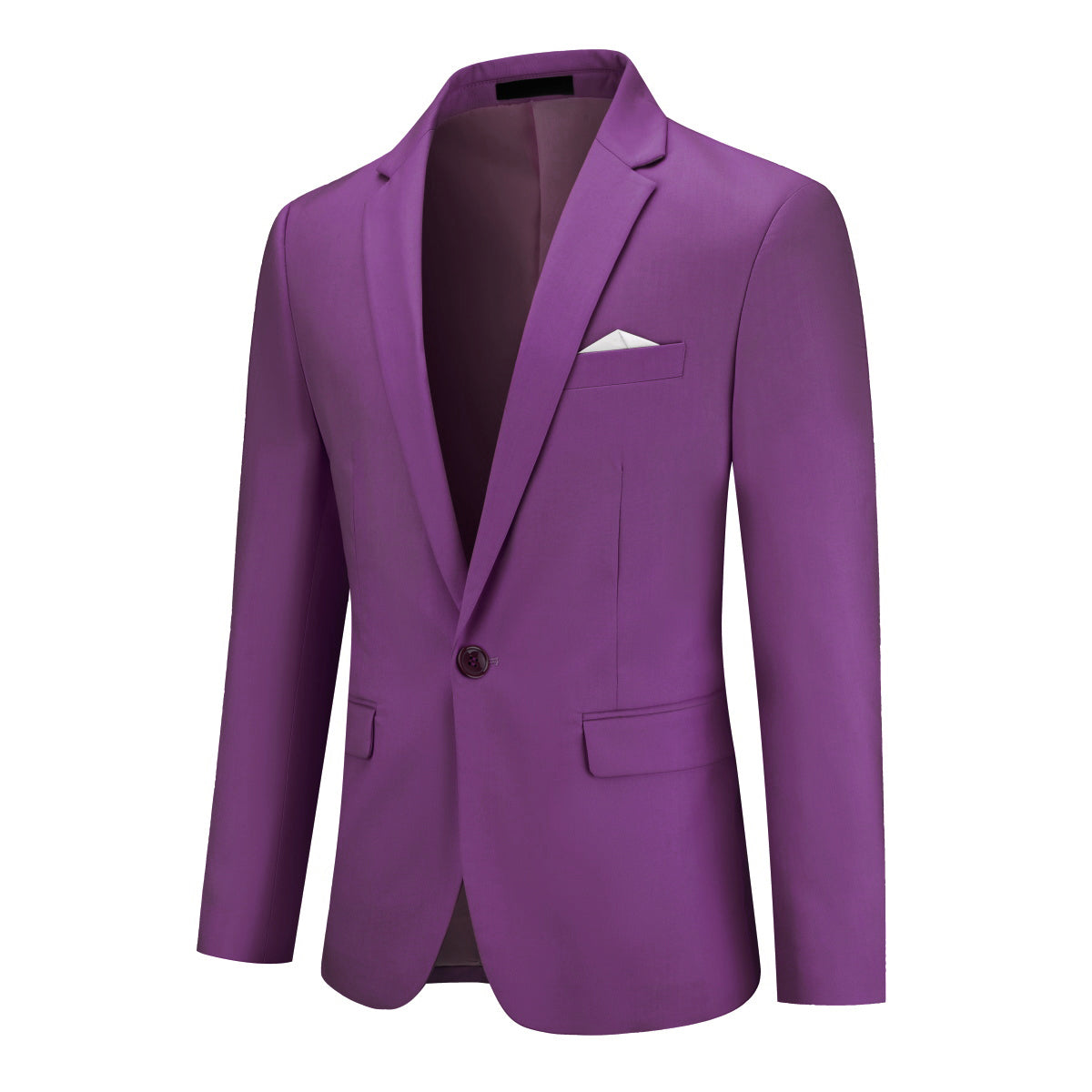 Fashion Jakcket One Button Casual Blazer Purple