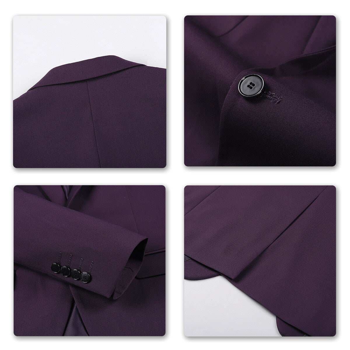 Stylish Purple 2-Piece Slim Fit Suit