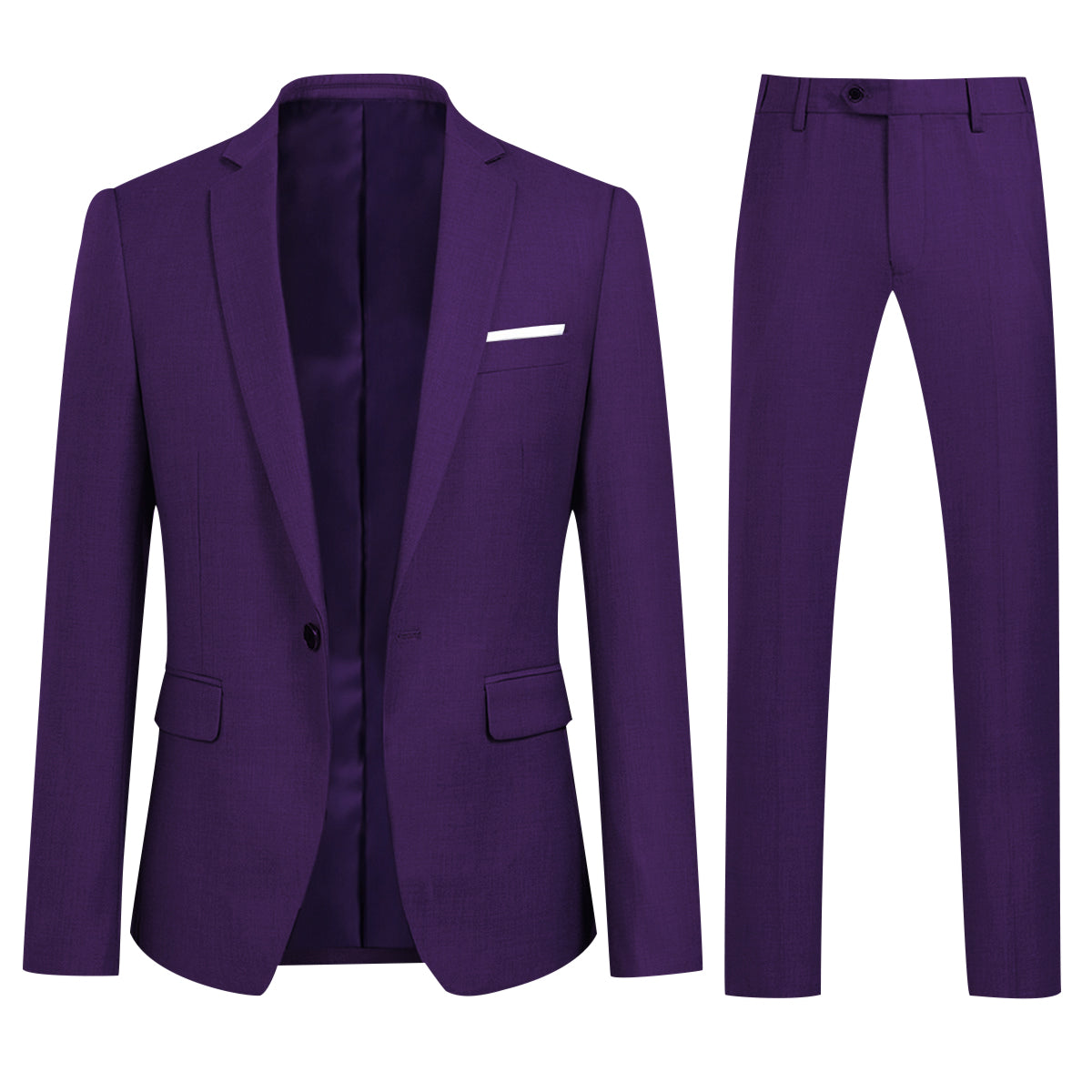 Stylish Purple 2-Piece Slim Fit Suit