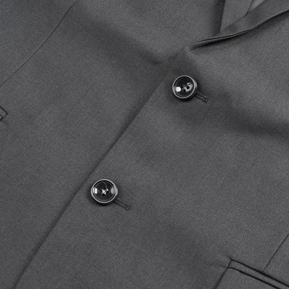 Dark Grey Blazer Two Buttons Blazer