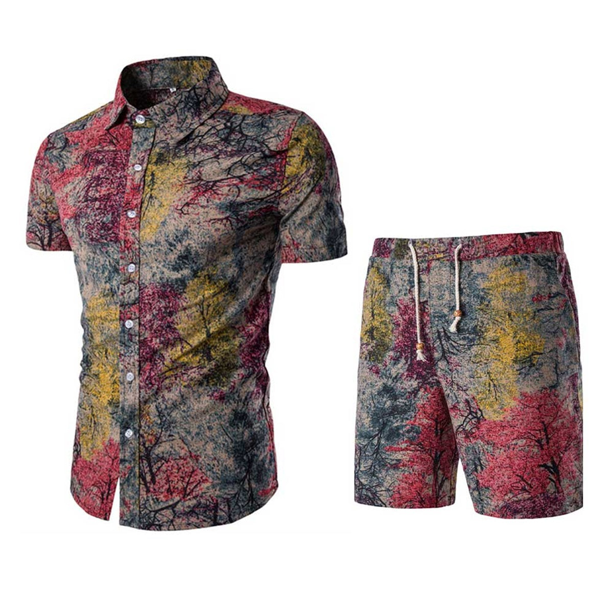 Maple Forest Printed 2-Piece Summer Suit