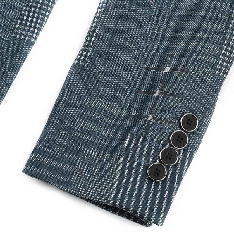 Plaid Stripe Suit Slim Fit 2-Piece Suit