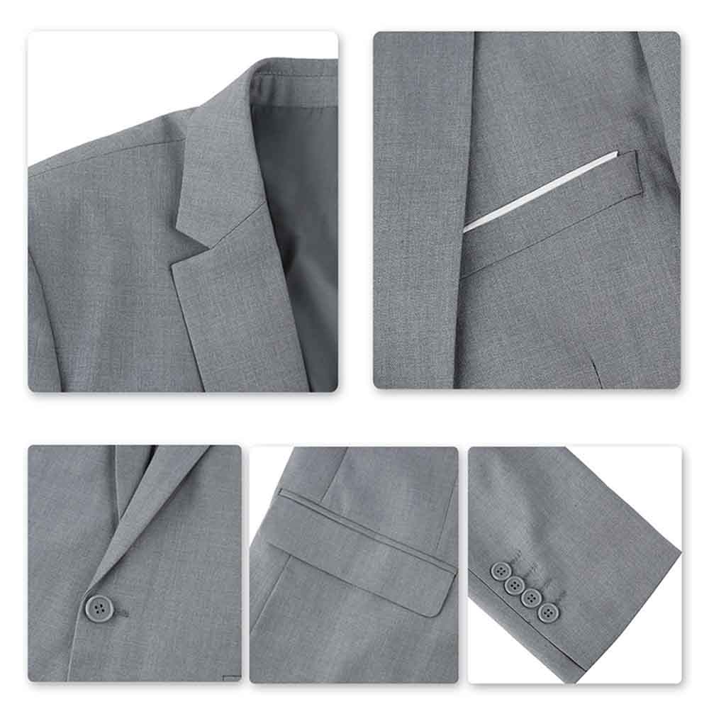 Grey 3-Piece Slim Fit Suit