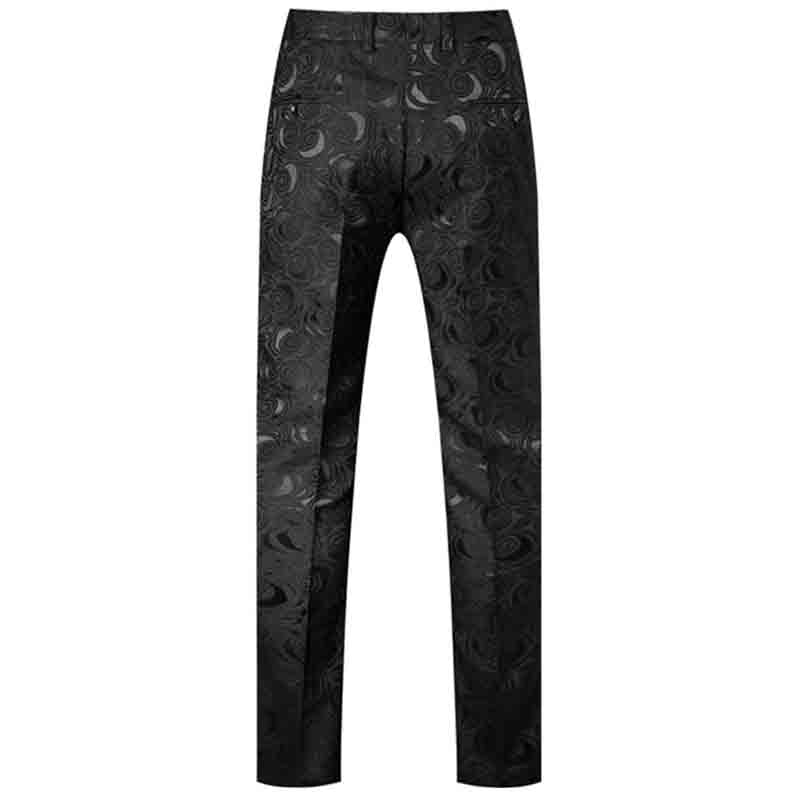 Black Paisley Suit 2-Piece Slim Fit Suit