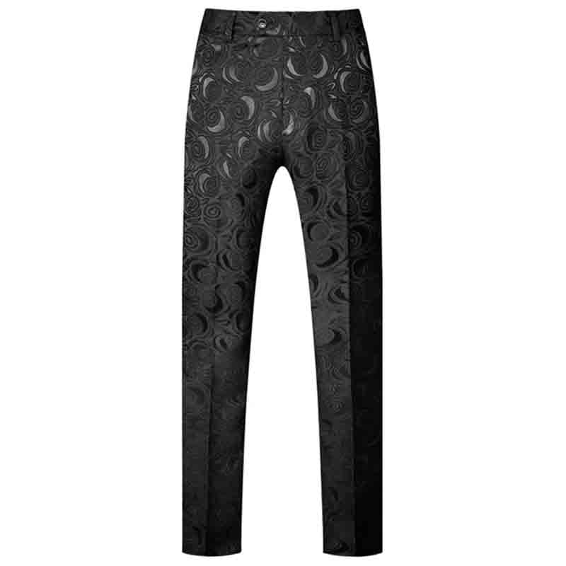 Black Paisley Suit 2-Piece Slim Fit Suit