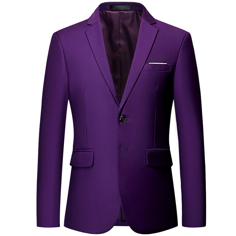 Classic Purple Blazer Two Buttons Blazer