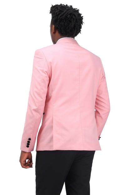 Pink 3-Piece Slim Fit Tuxedo - One Button, Peaked Lapel