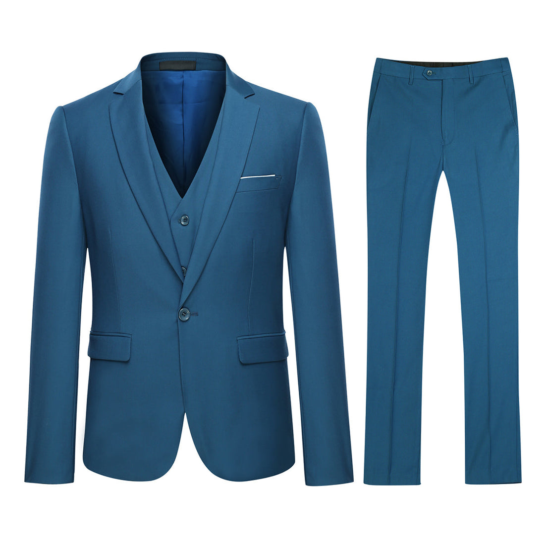 Royal Blue 3-Piece Slim Fit Suit