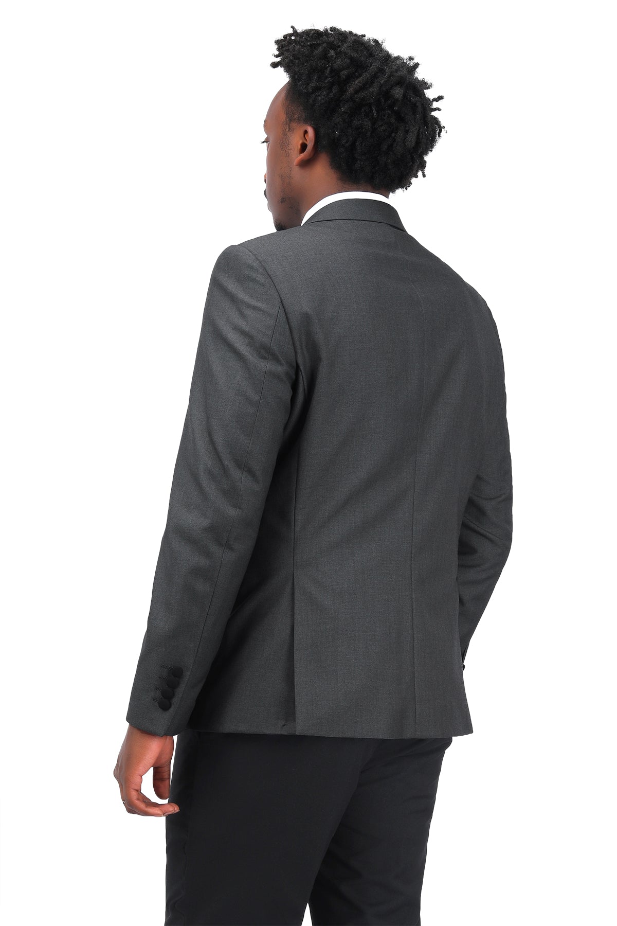Grey 3-Piece Slim Fit Tuxedo - One Button, Peaked Lapel