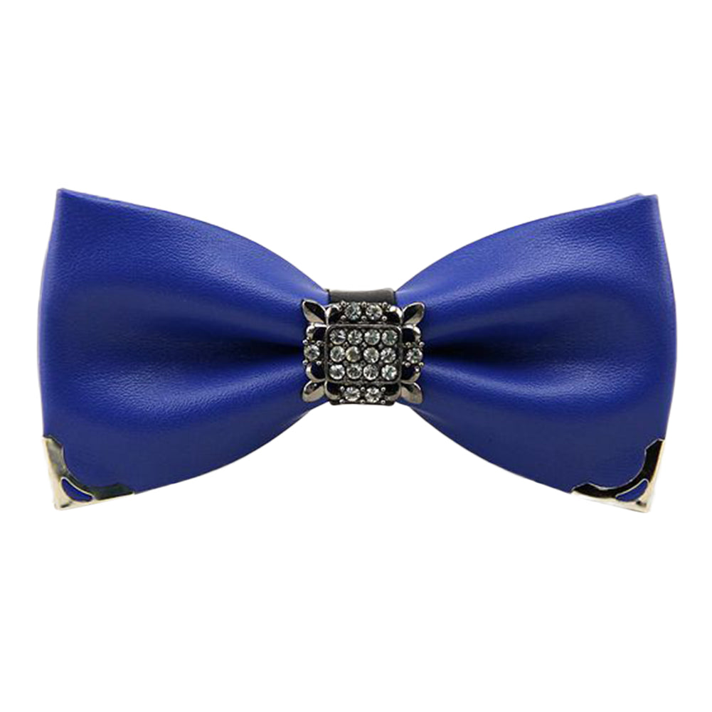 PU Leather Crystal Bow Tie 6 Colors - Cloudstyle