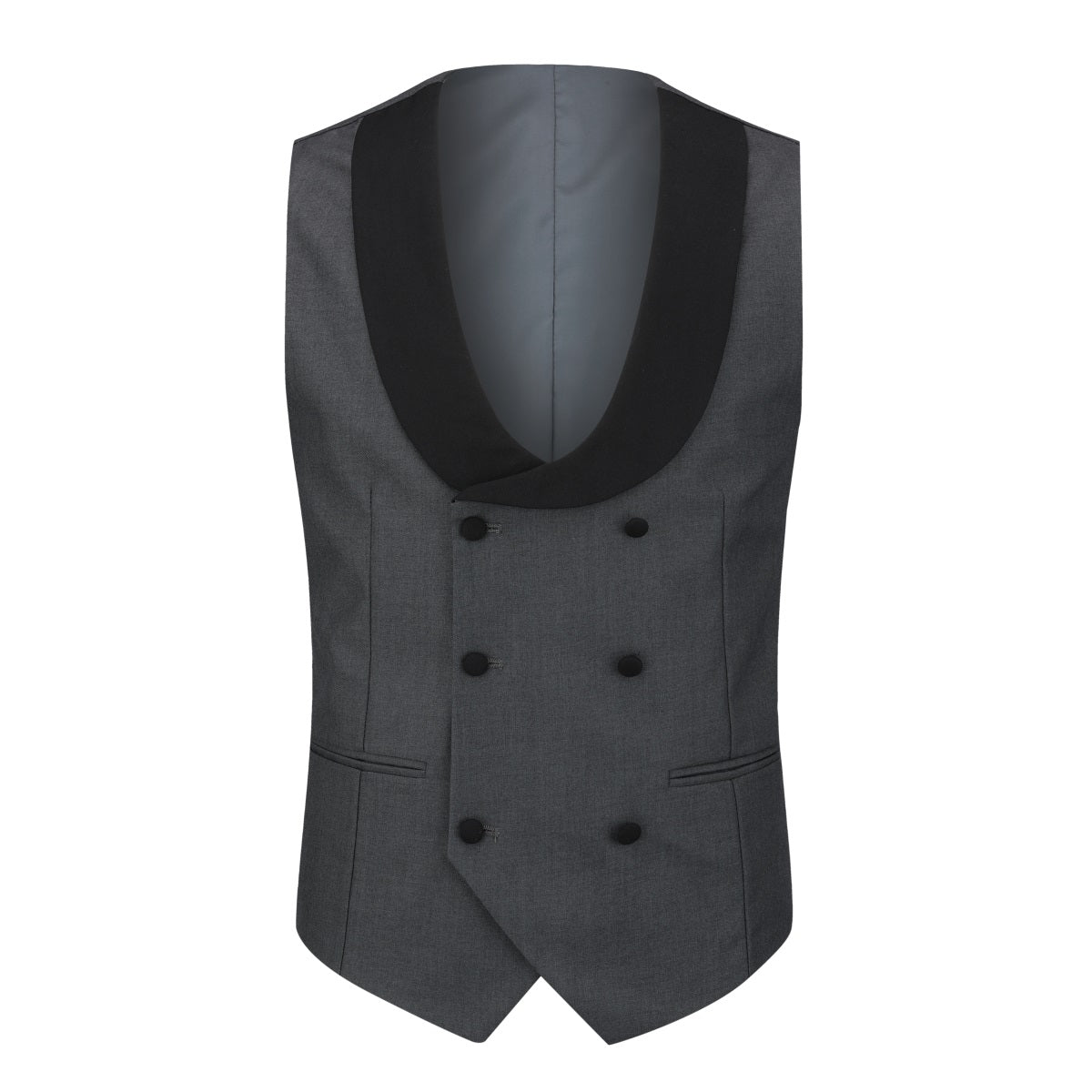 Grey 3-Piece Slim Fit Tuxedo - One Button, Peaked Lapel