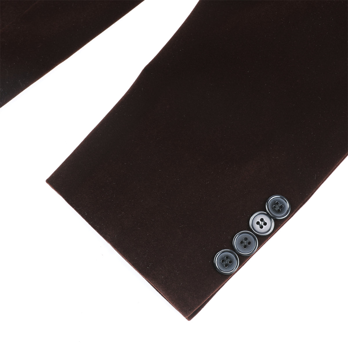 Slim Fit 2-Piece Coffee Pleuche Velvet Tuxedo Suit