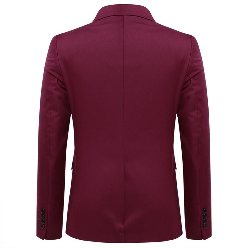 Stylish 3-Piece Slim Fit Maroon Suit