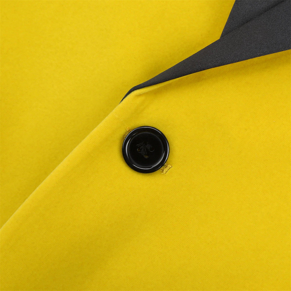 Slim Fit 2-Piece Yellow Pleuche Velvet Tuxedo Suit