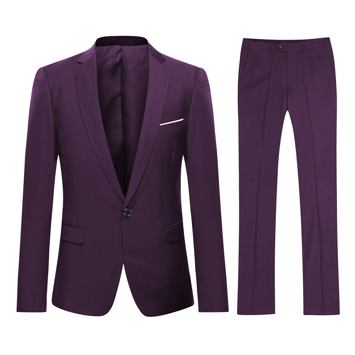 Stylish Purple 2-Piece Slim Fit Suit